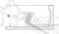 Lišta Havos profil L 11 mm 2,5 m hliník komaxit antracit