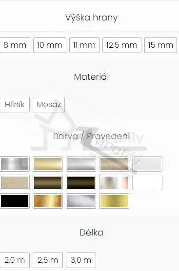 Lišta Havos profil L 12,5 mm 2,5 m hliník komaxit antracit