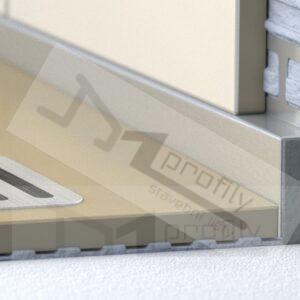 Spádová lišta do sprchy, stěnová 10mm / 1,5m Levá, kartáčovaná nerez chemická