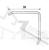 Ochranný roh 30x30 mm 2,5 m nerez kartáčovaná