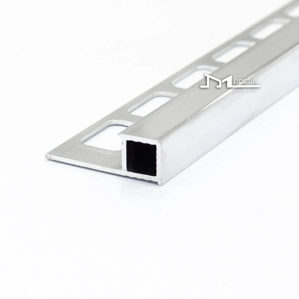 Lišta Čtvercová 10 mm / 2,5m přírodní hliník pravoúhlá