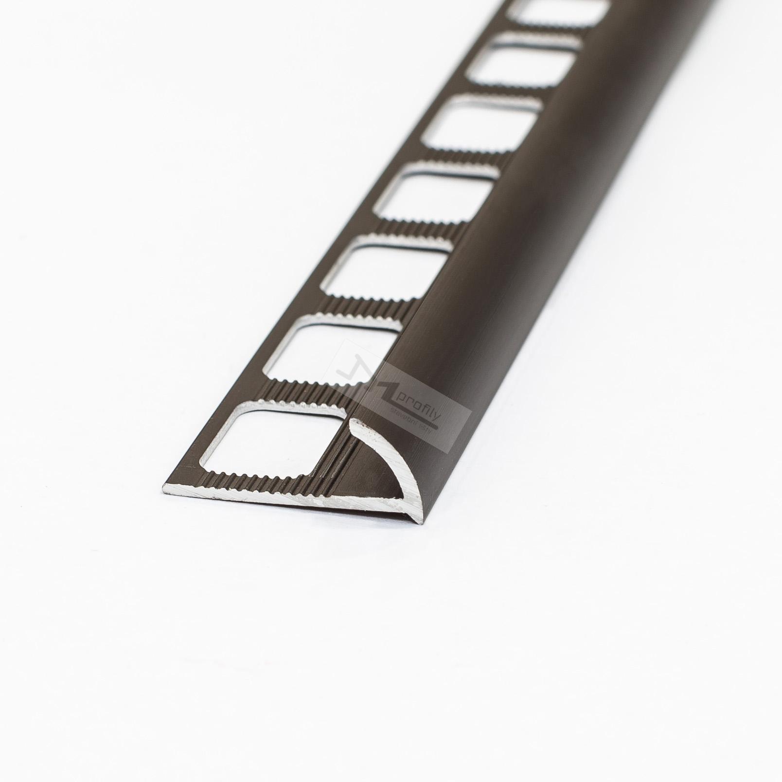 Schodová lišta Havos Oblá 12,5 mm 2,5m elox bronz, hliník