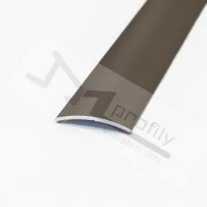 Přechodová lišta oblá 40 mm 2,7 m, elox bronz, narážecí, hliník