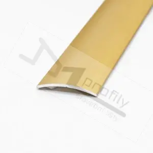 Přechodová lišta oblá 40 mm 2,7 m, elox zlatý, narážecí, hliník