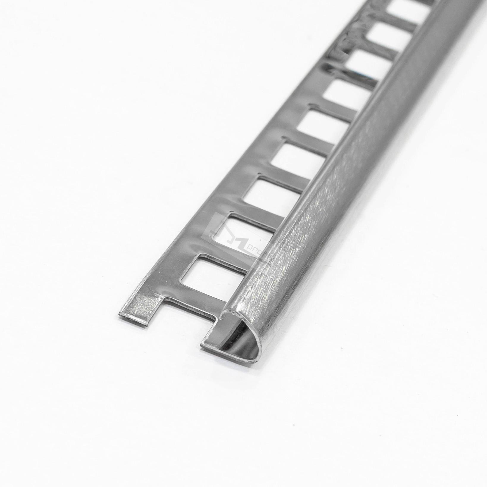 Havos, ukončovací lišta Oblá 10 mm / 2.5 m, kartáčovaná nerez