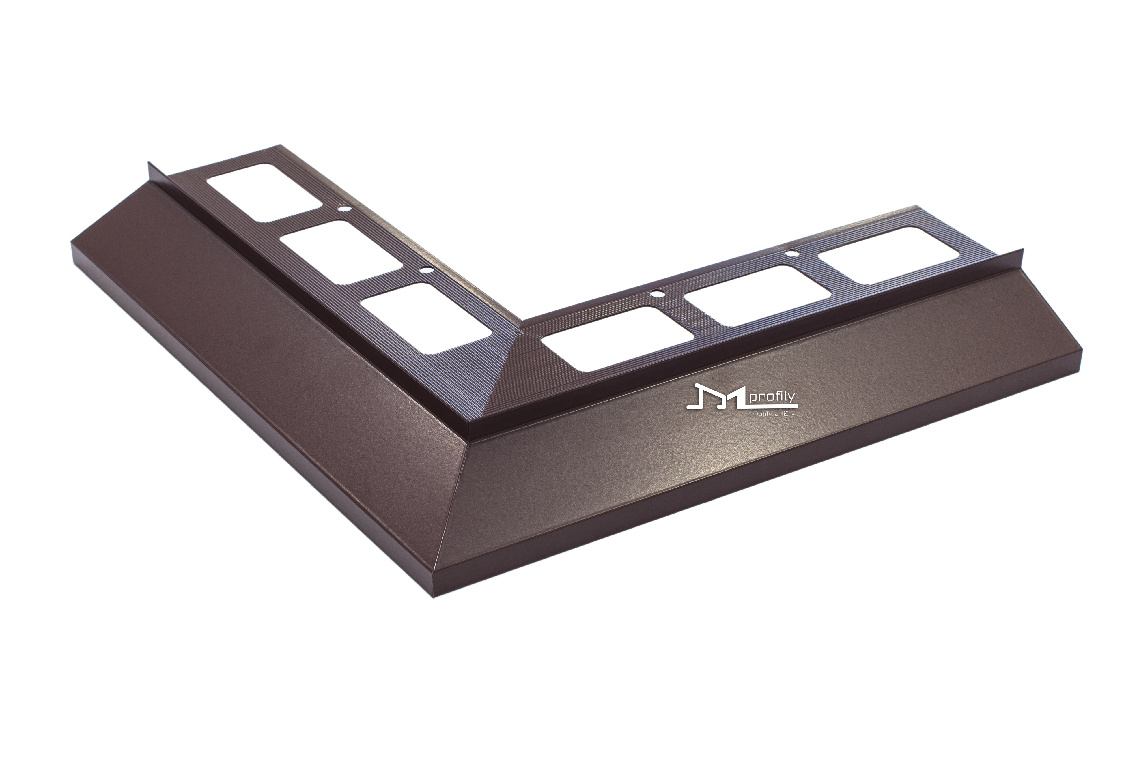 Roh Havos k okapnicvému profilu  40mm vnější komaxit hnědý