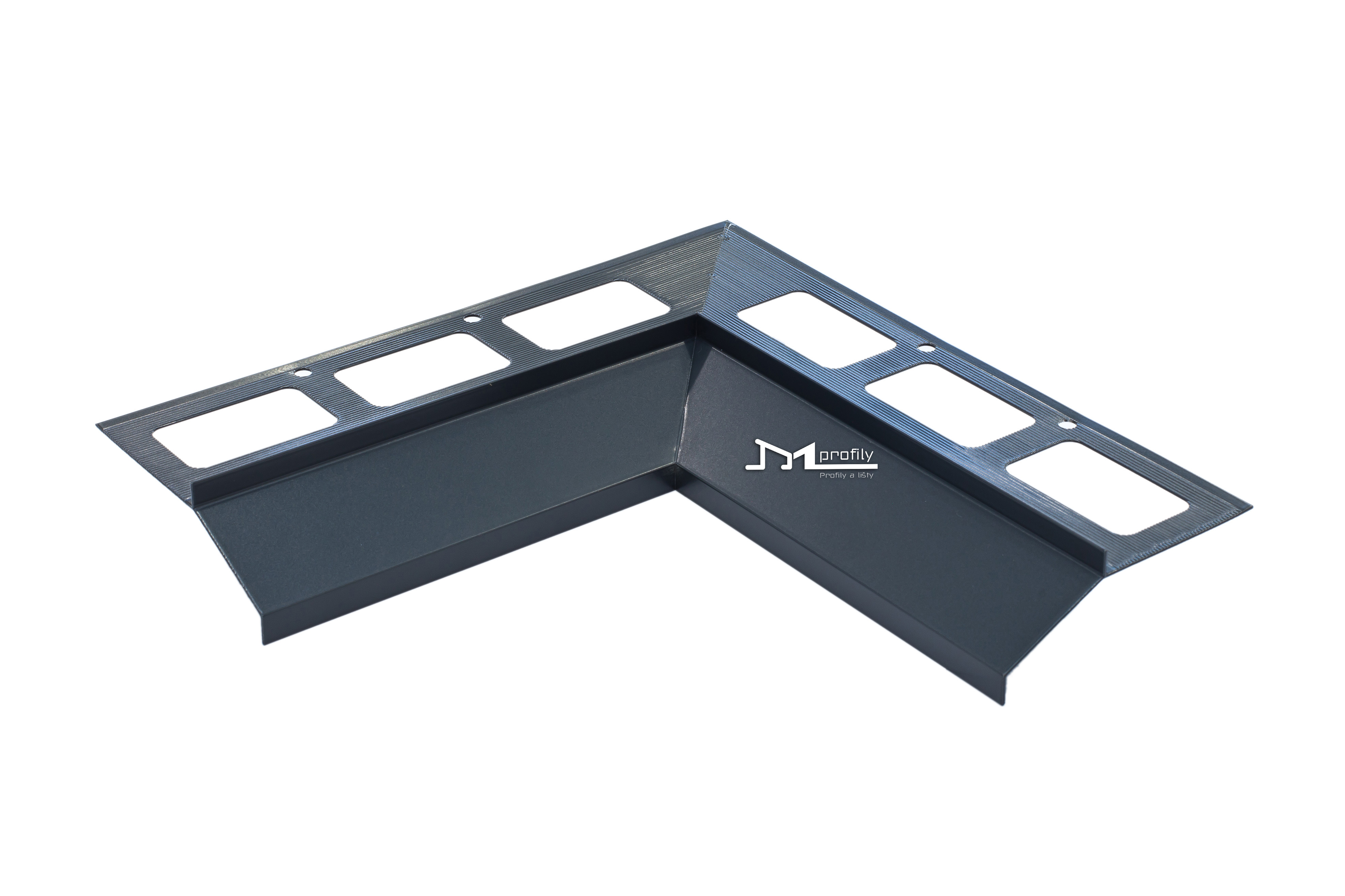 Roh Havos k okapnicvému profilu  40mm vnitřní komaxit antracit 