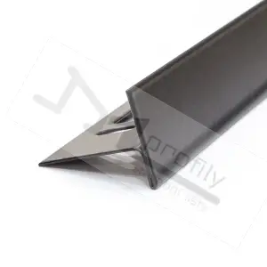 Spádová lišta do sprchy Havos 12,5mm / 2m Pravá komaxit černý