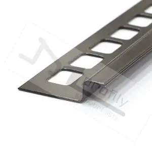 Spádová lišta do sprchy Havos, stěnová 12,5mm / 1,5m Pravá, komaxit černá