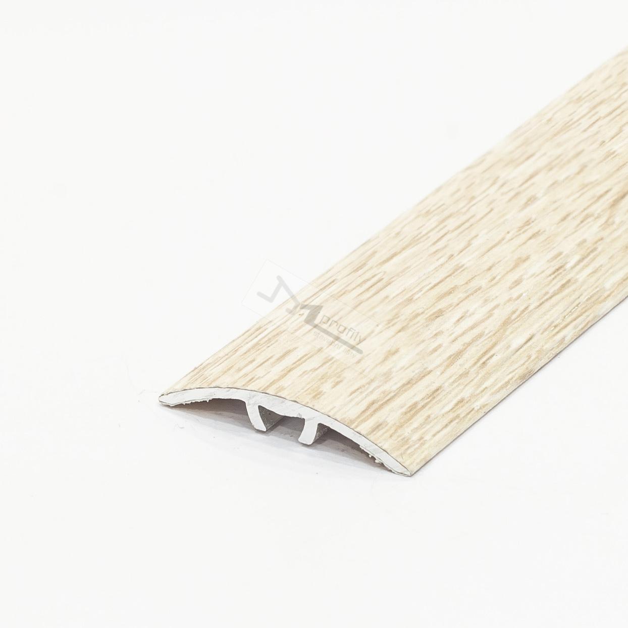 Přechodová lišta samolepící plochá 38mm / 2,7m, DUB BÍLÝ