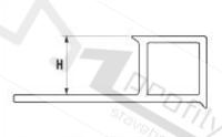Lišta Čtvercová 10 mm / 2,5m hliník elox přírodní pravoúhlá