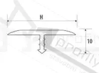 Lišta Dělící profil T 14 mm 2.5 m, komaxit černý
