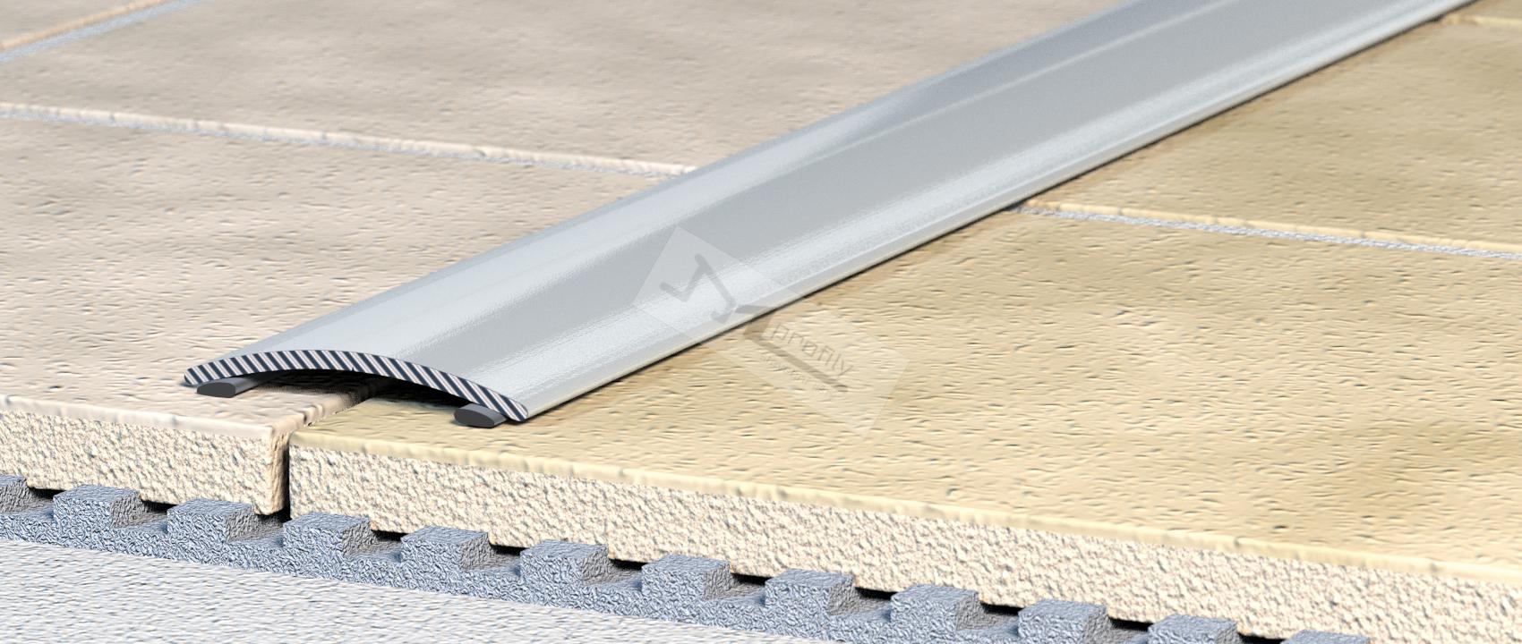 Přechodová lišta samolepící 30mm / 2,7m hliník, DUB ŠEDÝ dřevodekor