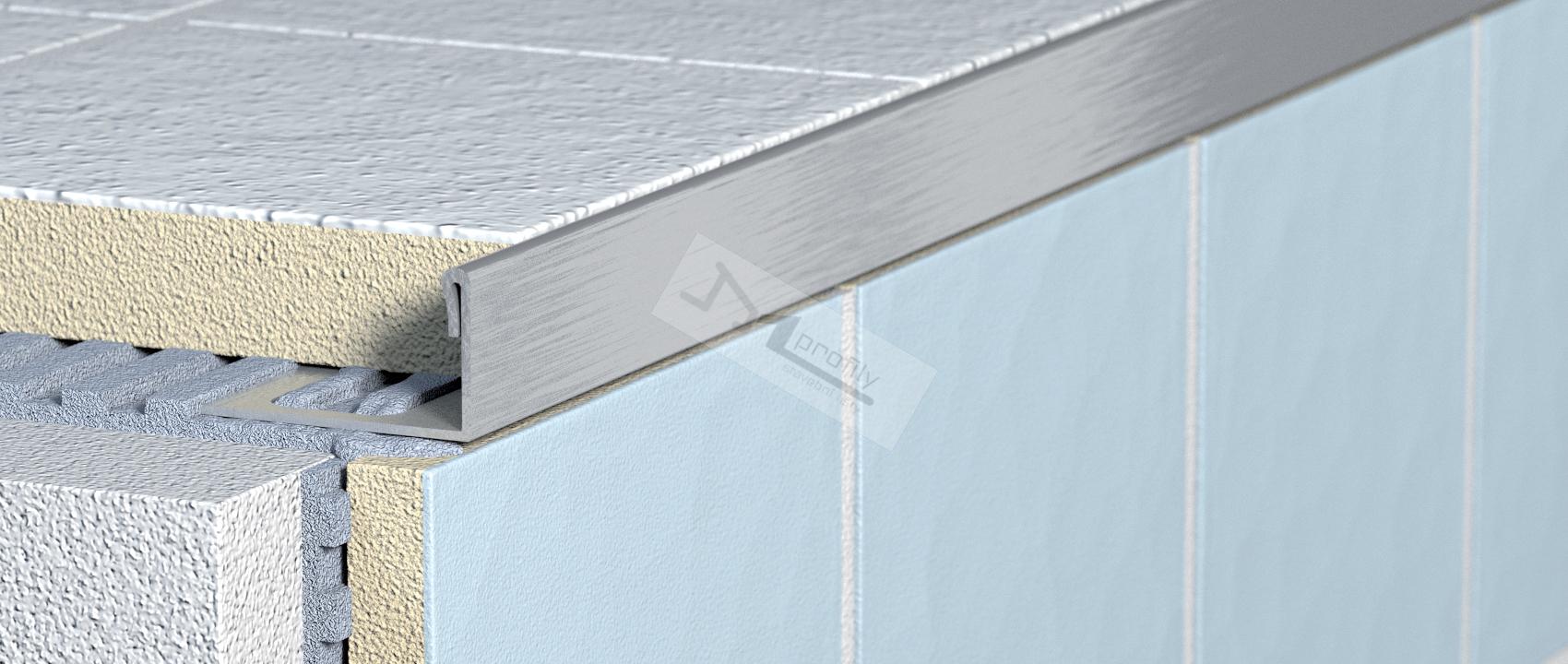 Havos, lišta L 9 mm 3,0 m nerez kartáčovaná