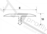 Lišta Dělící profil T 26 mm, 2.5 m, Chrom