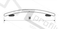 Přechodová lišta samolepící 60mm / 0,9m hliník, DUB SVĚTLÝ dřevodekor
