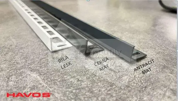 Lišta Havos profil L 12,5 mm 2,5 m hliník komaxit antracit