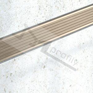 Lišta listela VARIO 5X9 mm, 1 m, elox champagne kartáčovaný/ vroubkovaný