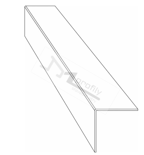 Ochranný roh 40x40 mm 2,5 m nerez kartáčovaná