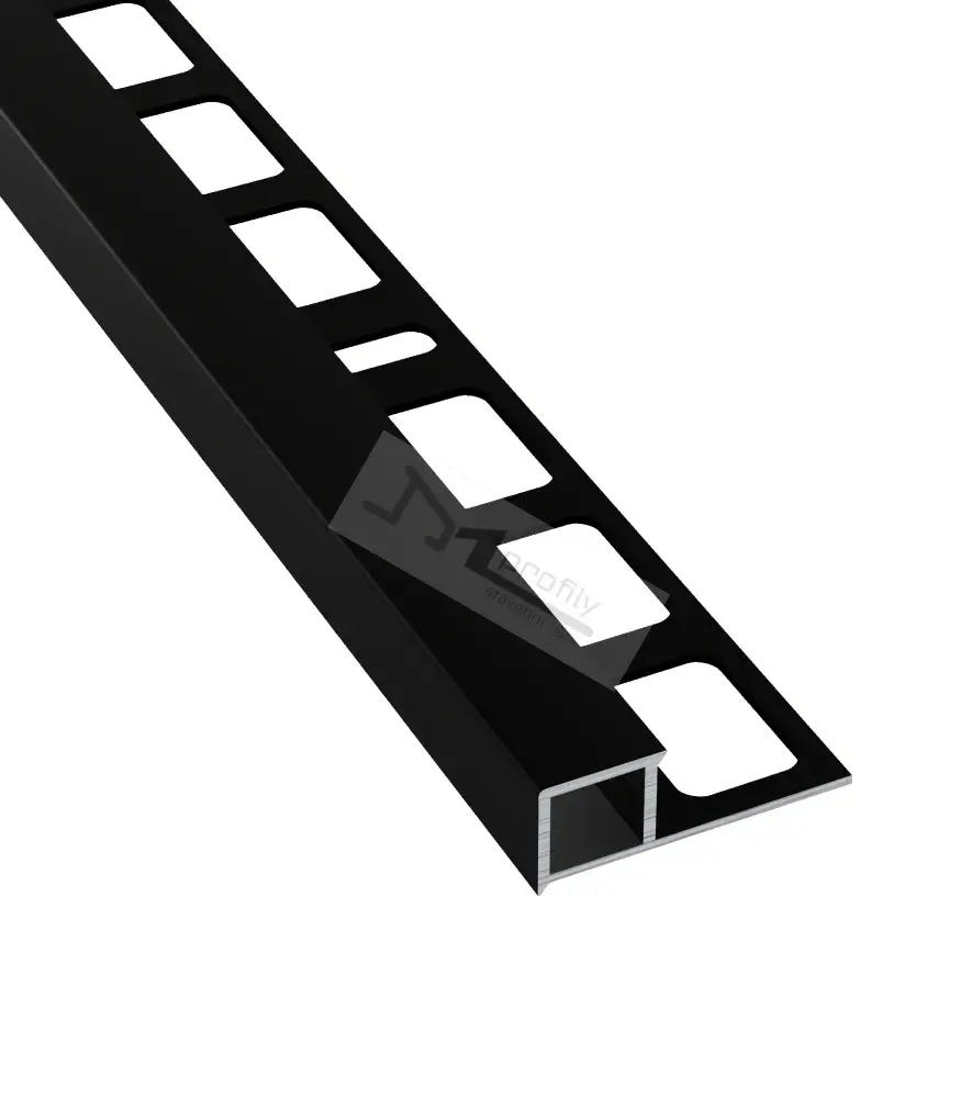 Lišta Čtvercová 8 mm / 2,5m hliník elox champagne pravoúhlá