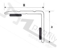 Schodová hrana samolepící 25x20/2,7m hliník, DUB dřevodekor