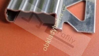 Havos, schodová lišta Z 11 mm 2,5 m lišta s nášlapnou hranou, nerez pololesk