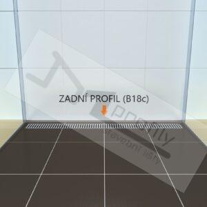 Zadní profil ke spádové liště, komaxit černý 12,5mm/45mm 