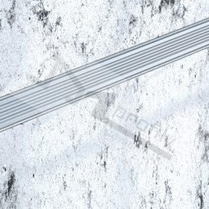 Lišta listela VARIO 5X9 mm, 1 m, elox přírodní kartáčovaný/ vroubkovaný