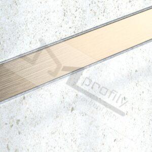 Lišta listela VARIO 5X9 mm, 1 m, elox champagne kartáčovaný/ vroubkovaný