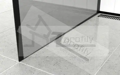 Zadní profil ke spádové liště, komaxit černý 12,5mm/45mm 