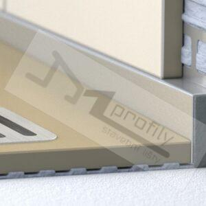 Spádová lišta Havos do sprchy, stěnová 12,5mm / 1,0m Levá, kartáčovaná nerez chemická