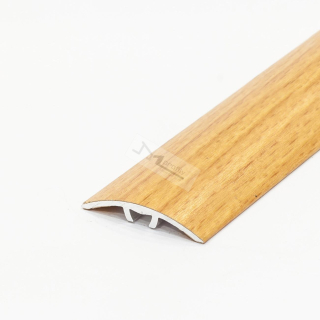Přechodová lišta samolepící plochá 38mm / 0.9m, hliník, BUK dřevodekor