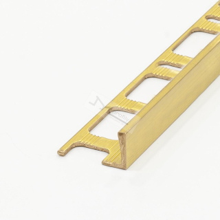 Lišta ukončovací schodová L 8mm / 2,5m přírodní mosaz