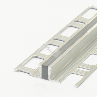 Dilatační lišta, bahama, v10  š 8 mm, 250 cm, vulkanizovaný profil, nerez,